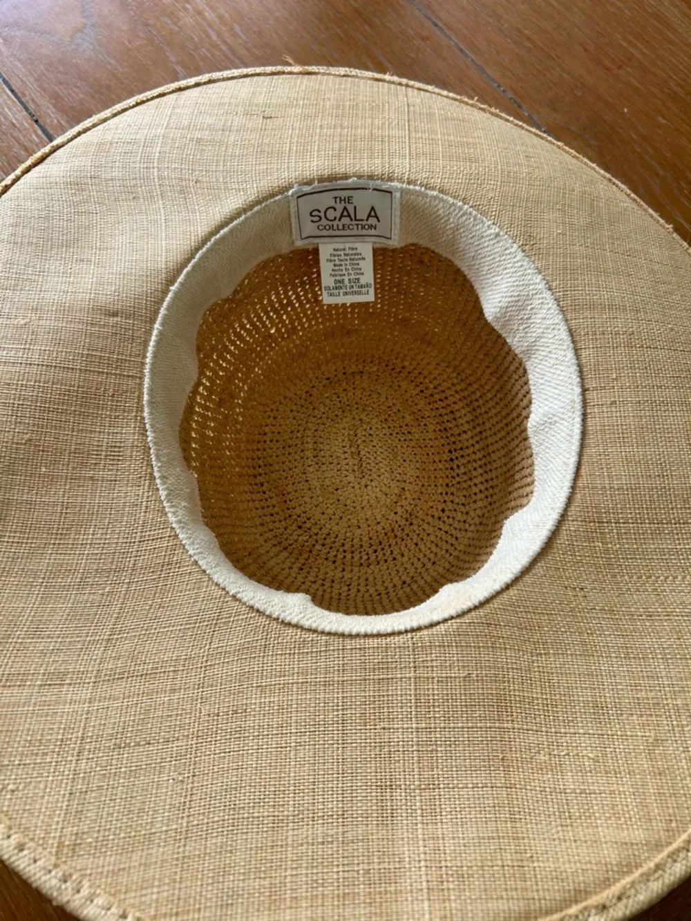 Scala Natural Fibers Floral Embroidered Sun Hat